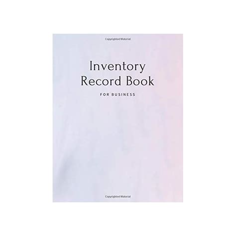 Buy Inventory Record Book For Business Document And Track Product