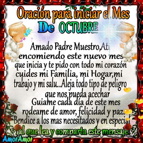 Oración Para Iniciar El Mes De Octubre Amor Amoramor Amor