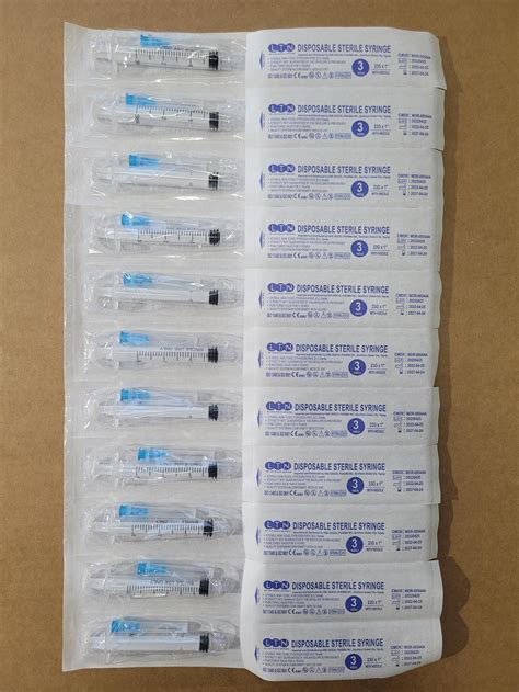 Disposable Sterile Syringe 1ml Cc 3ml Cc 5ml Cc And 10ml Cc 100 Pcs