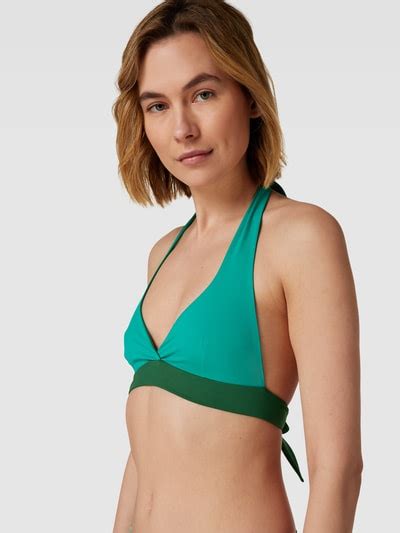 Kup Online Mymarini Top Bikini O Dwukolorowym Designie Limonkowy