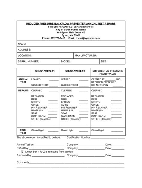 Fillable Online Backflow Test Form Fill Online Printable Fillable Blank Fax Email Print