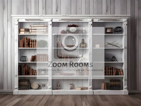 Vintage Bookcase Zoom Virtual Backgrounds Backdrop - Etsy