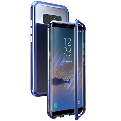 Magnetic Case For Samsung Galaxy S9 Tempered Glass Magnet Adsorption Cases For Galaxy S7 Edge S8