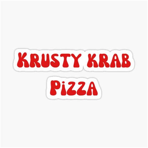 Spongebob Krusty Krab Pizza Sticker For Sale By Avabergs14 Redbubble