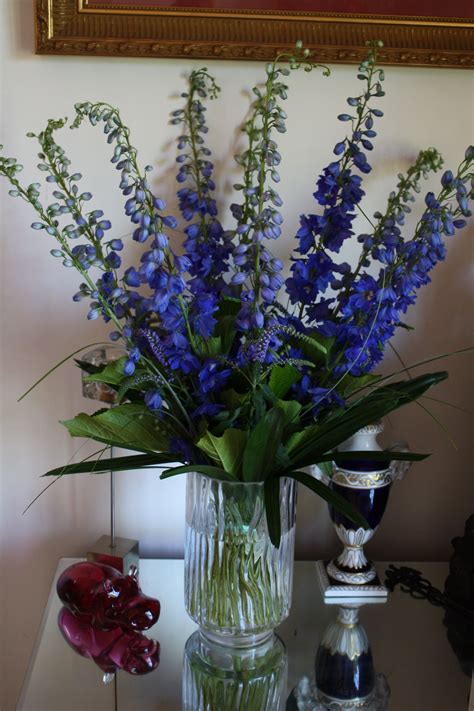 Delphiniums Not From My Garden With Royal Dux Vase And Venetian