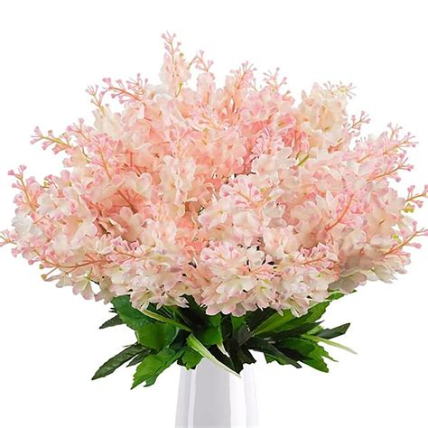 Flower Bouquet Plastic Realistic Fake Flowers Pink Fake Flowers Bulk