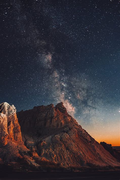 Nature Landscape Sky Portrait Display Mountains Stars Hd Phone