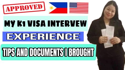 K1 Visa Interview Experience At Us Embassy Manila Approved Youtube