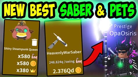 GETTING NEW BEST SABER AND OP PETS UPDATE Roblox Saber