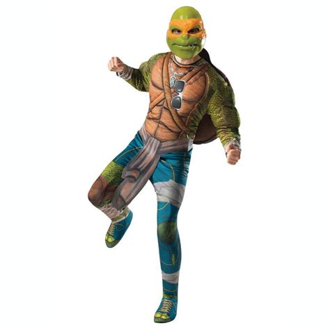 Adult Deluxe Michelangelo Ninja Turtle Costume Baby Halloween Costumes ...