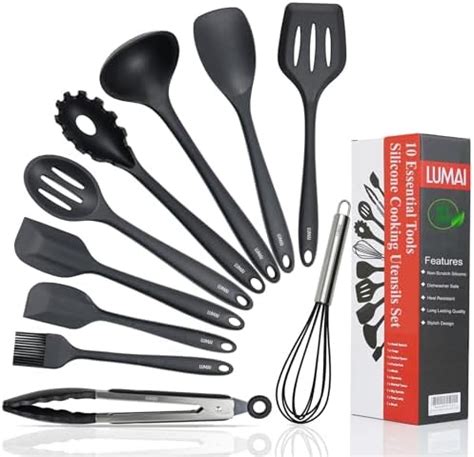 Lumai Silicone Cooking Utensils Set Pieces Kitchen Tools Spatula