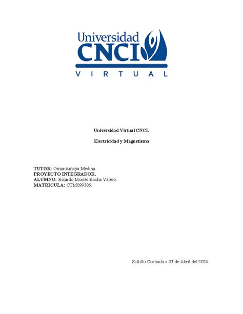 Electricidad 4 Electricidad Y Magnetismo Universidad Virtual CNCI