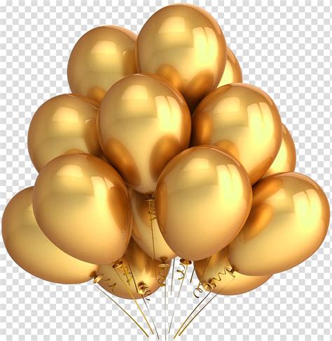 Balloon Party Gold Metallic Color Gold Balloons Yellow Plastic