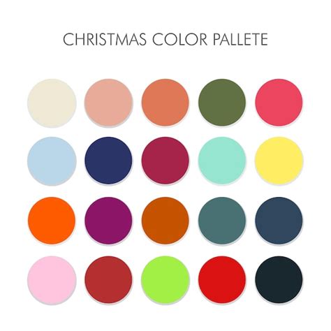 Conjunto De Paleta De Cores De Natal Vetor Premium