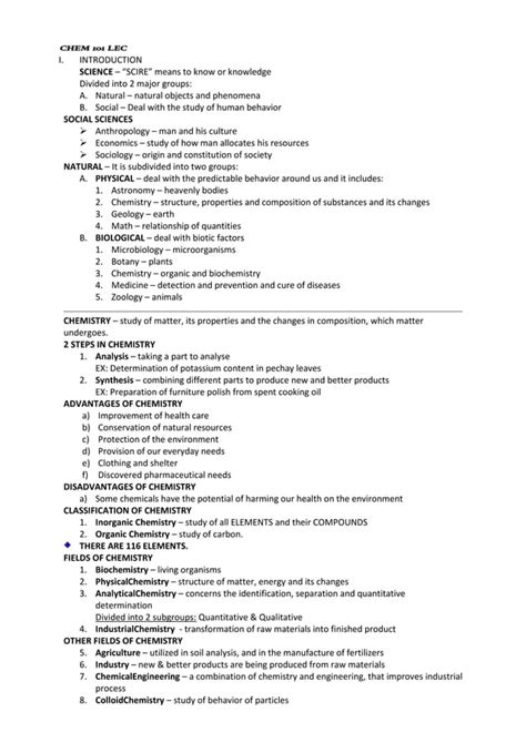 Gen Chem Reviewer Midterms Pdf