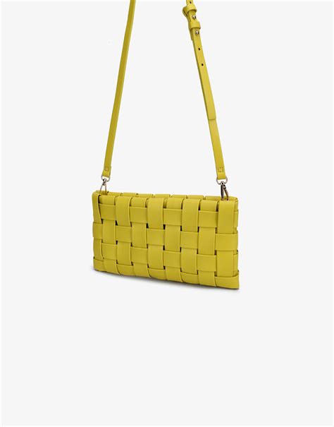 Lindy Woven Clutch Small Lemon Remireid