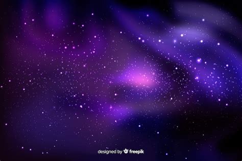 Cielo Morado Con Fondo De Estrellas Vector Gratis