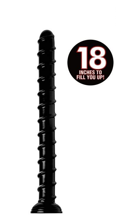 Extrem Langer Dildo Spiral Geripptem Schaft Dick 18 Inch