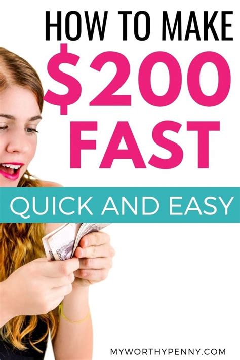 How To Make 200 Dollars Fast 15 Easy Ways To Make Money Fast My Worthy Penny