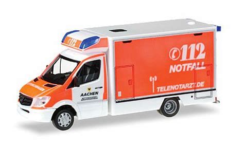 Herpa Mercedes Benz Sprinter Box Body Ambulance Assembled Aachen