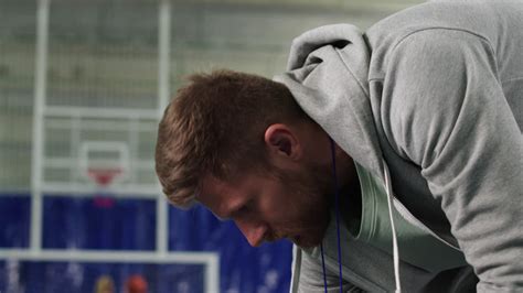 man putting objects   floor  stock video footage