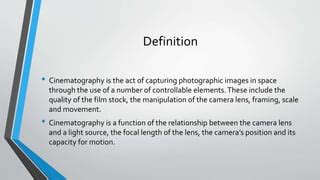 Cinematography | Media Studies | PPT