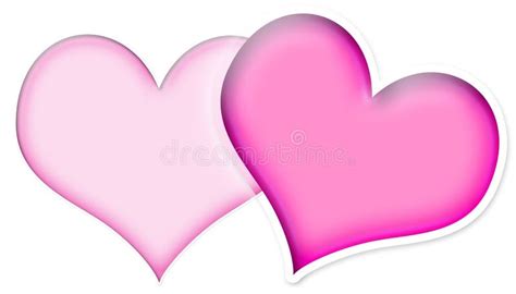 Two Pink Hearts Stock Illustration Illustration Of Shape 7793535