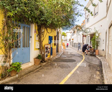 Tavira Portugal March 28 2018 Small Street In The Old Town Of