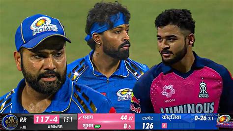 Mumbai Indians Vs Rajasthan Royals Last Over Full Highlights Rr Vs Mi