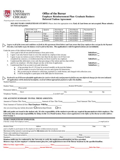 Fillable Online Office Of The Bursar Lake Shore Campus Luc Edu Fax