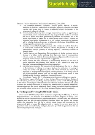 A Study Of Bullying In The Middle School Pdf