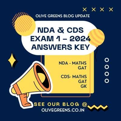 Answer Key For CDS NDA EXAM 1 2024 Olive Greens Institute Blog