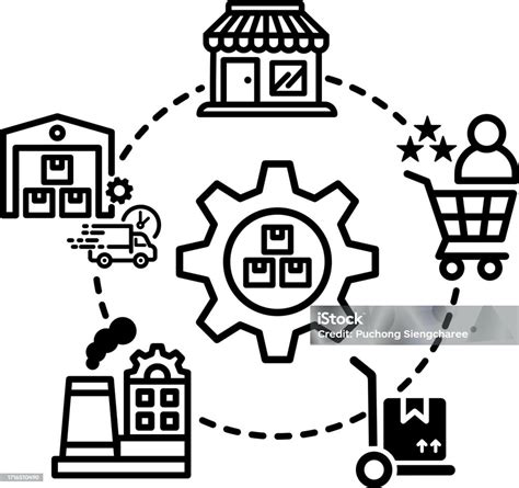 Supply Chain Icon Vector Stock Illustration Download Image Now