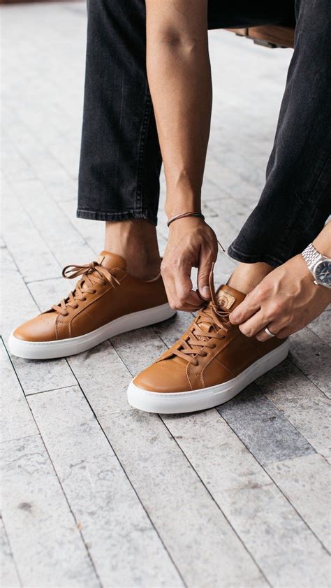 The Royale Cuoio In 2021 Leather Sneakers Outfit Brown Shoes Outfit Sneakers Outfit Men