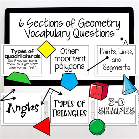 Geometry Vocabulary Review Game: Ready, Set, Show! - Classroom Freebies