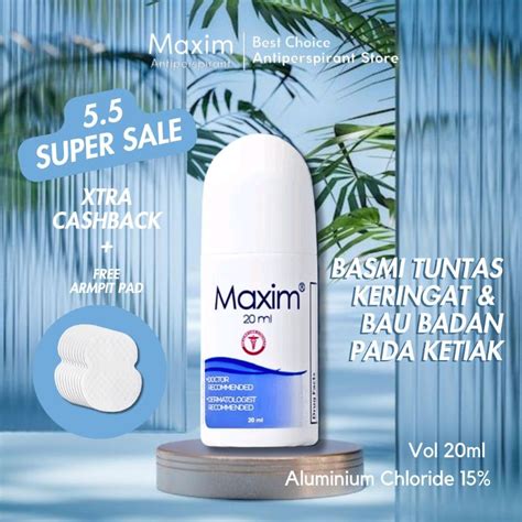 Jual Maxim Antiperspirant 20ml Antiperspirant Pertama Di Indonesia