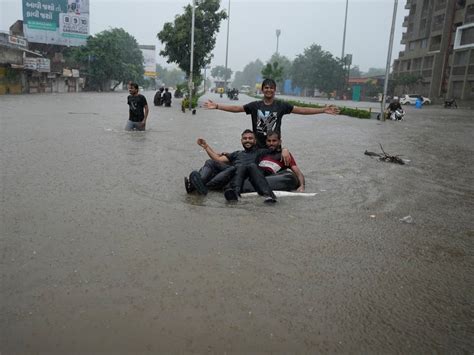 Gujarat Rain Imd Red Alert For Heavy Rainfall In Many Districts Know