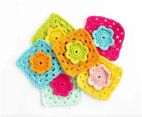 Free Crochet Flower Granny Square Patterns Made By Gootie