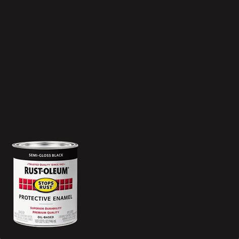 Rust Oleum Stops Rust Qt Low Voc Protective Enamel Semi Gloss Black