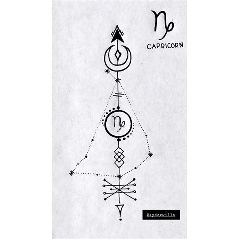 Capricorn Tattoo Designs Constellation Zodiac Horoscope