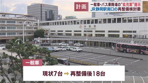 Jr静岡駅南口駅前広場再整備事業 再整備後の乗降場の想定台数を示す 委員からは「もっとゆとりを」 Look 静岡朝日テレビ