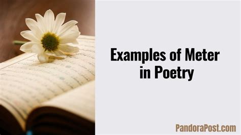 Iambic Trimeter, Tetrameter, and (Pentameter) Examples in Poetry - Pandora Post