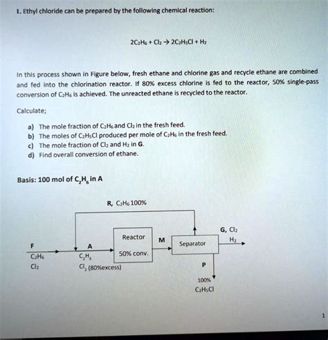 Video Solution Ethyl Chloride Can Be Prepared By The Following Chemical Reaction 2ch4 Cl2 â