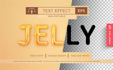 Effets De Texte Modifiables Par Jelly Styles Graphiques