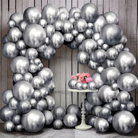 Amazon Katchon Pcs Silver Chrome Balloons Set Different