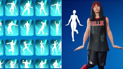 All Fortnite Icon Series And New Tiktok Emotes Red Roots Billie Youtube