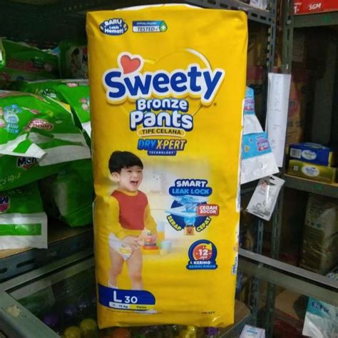 Jual Sweety Bronze Pants L30 Popok Bayi Tipe Celana Ukuran L Isi 30