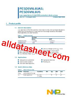 V Us Marking Pesd V L Us Datasheet Pdf Nexperia B V All Rights