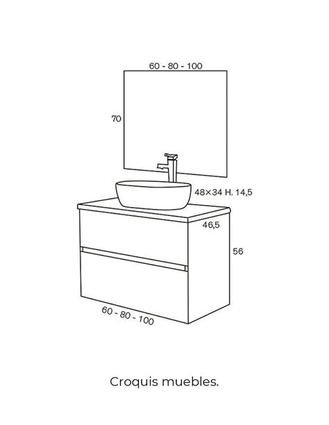 Mueble Ba O Suspendido Lavabo Sobre Encimera Glass Line De Sanch S