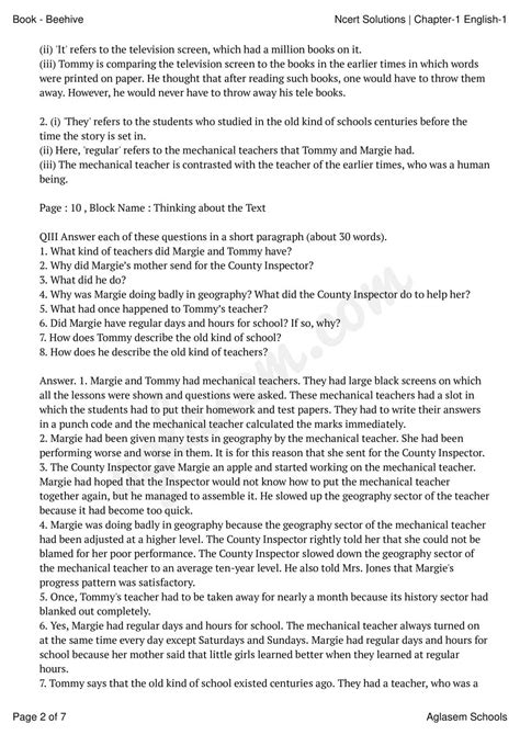 Ncert Solutions For Class English Chapter The Fun They Had The